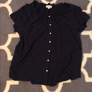 NWOT Navy Blue Loft Outlet Top